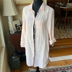 C&C California, 100% linen  button-up shirt dress, M